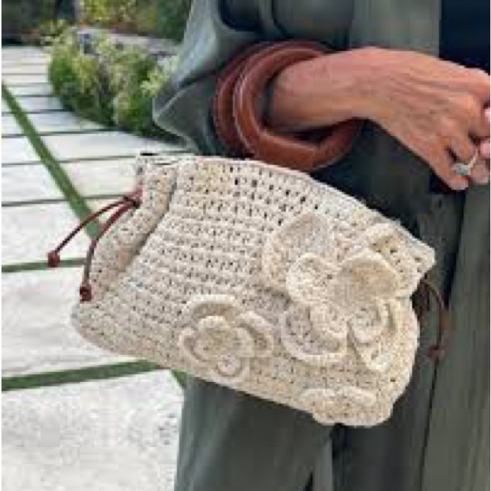 Patricia Nash Carlina Floral Crochet Satchel